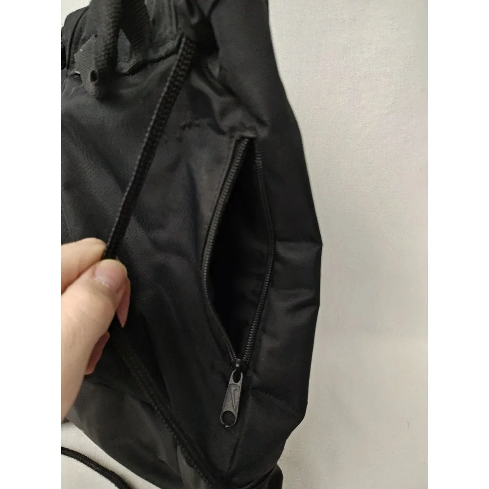 Nike Center Swoosh Black Shoestring Backpack Lightweight Travel Bag S1‎ JPM Y2k